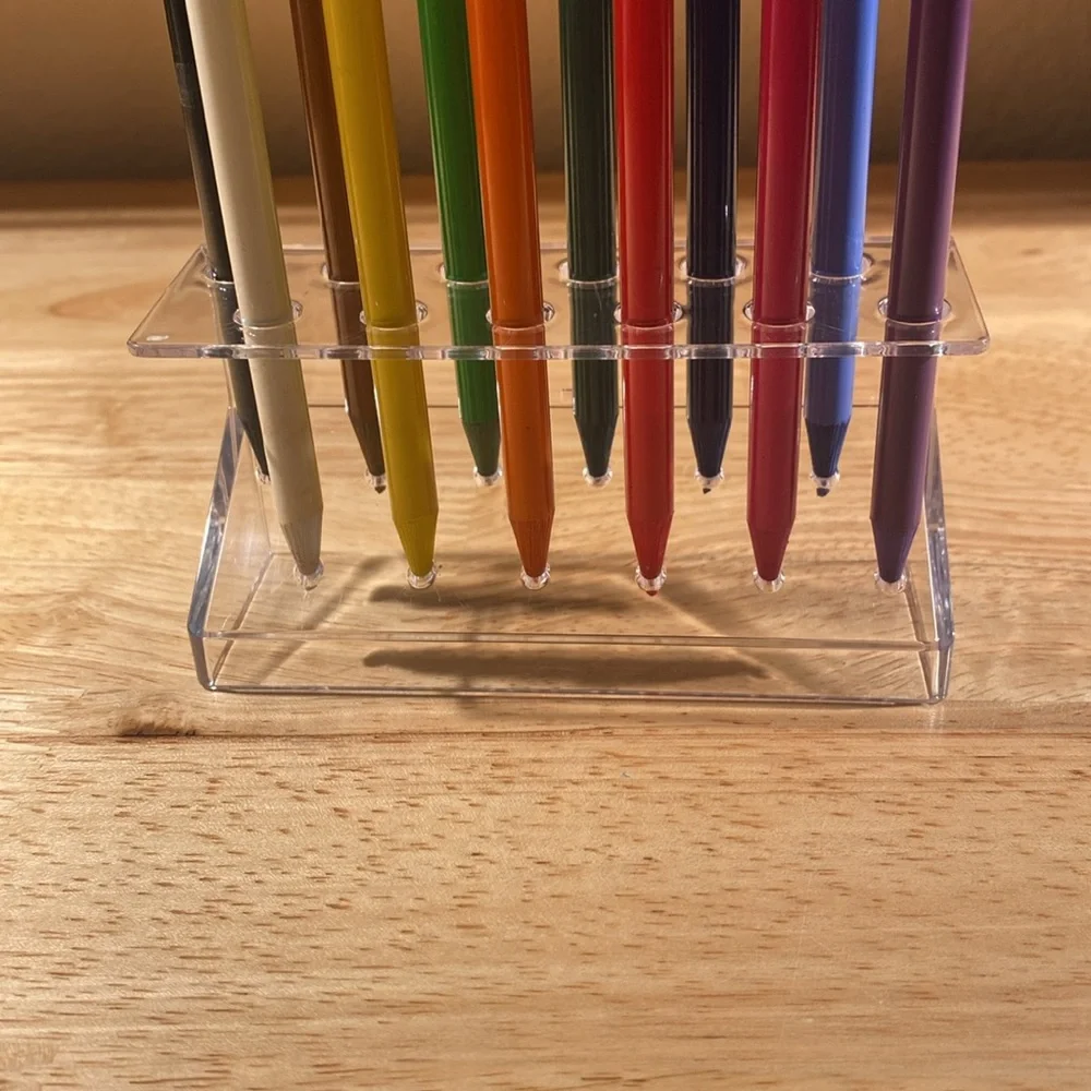 JAPAN - Clear Acrylic Pencil Holders (Lot 6) NEW